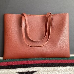 Vince Camuto Leather slim laptop tote bag